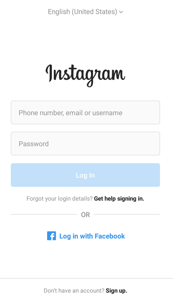 Instagram login account