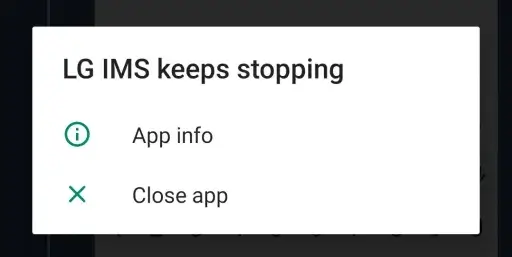 LG IMS keeps stopping