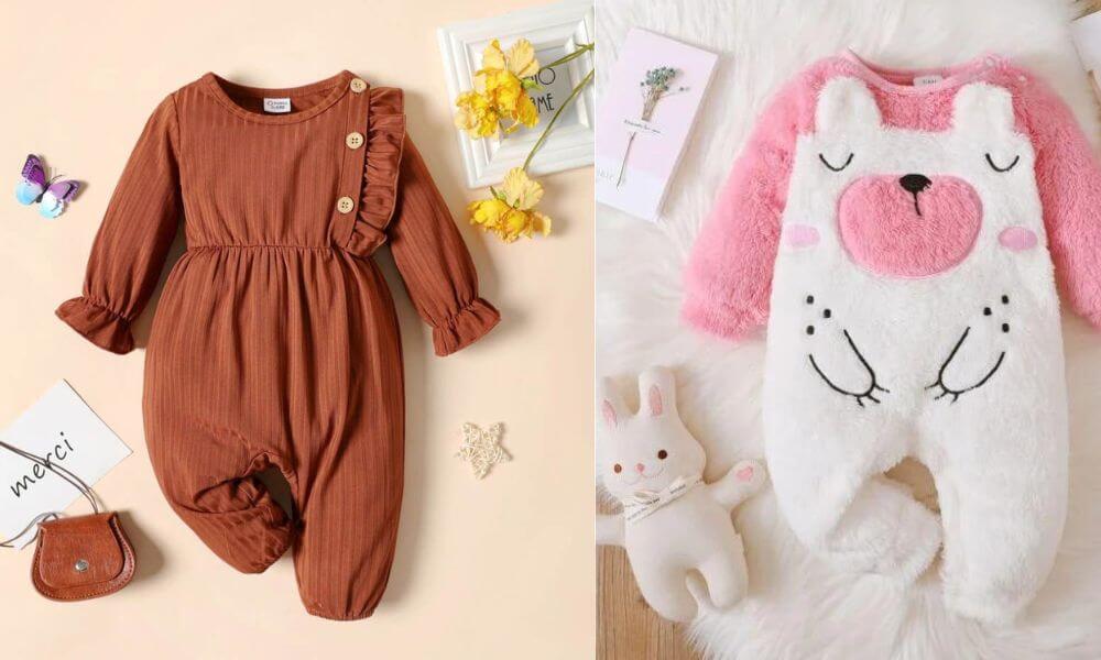 Thesparkshop.in Product Baby Girl Long Sleeve Thermal Jumpsuit